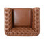 Chaise d'appoint brune avec accents cloutés, inspirée du style éblouissant d'unité centrale, revêtue pour une vie chic