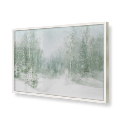 Imprimé paisible forêt givrée