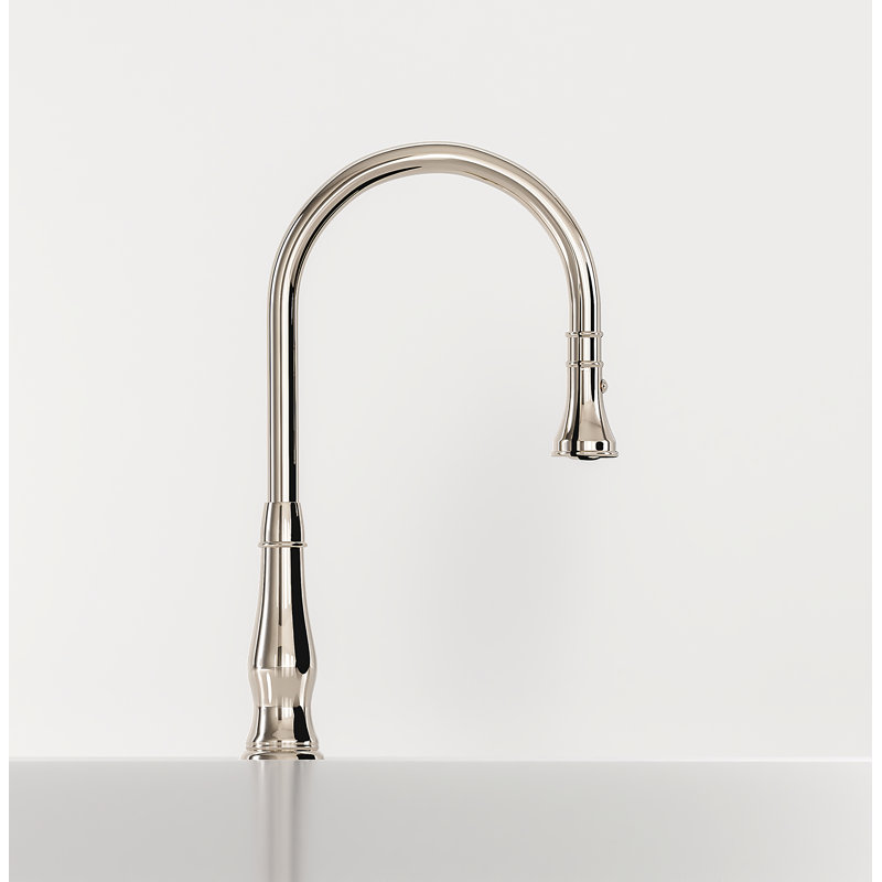 Patrizia™ Pull Down Single Handle Kitchen Faucet with Accessories, Tuscan Brass