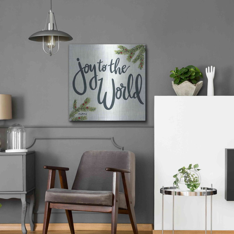 «Joy to the World» par Sara Baker, métal Wal Art, H 24 po x l 24 po