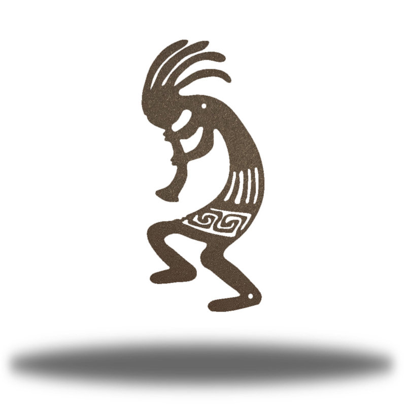 Décoration murale Kokopelli, Rouille, H 36 po x l 16 po x P 0,06 po