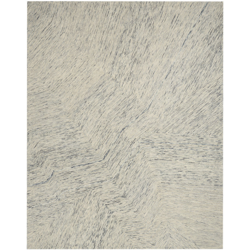 DKNY Pure Angles Grey Modern Indoor Rug, Rectangle 8'6" x 11'6"