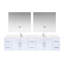 Ensemble de meuble-lavabo double mural 84 "avec miroir Geneva-87285972-112952430