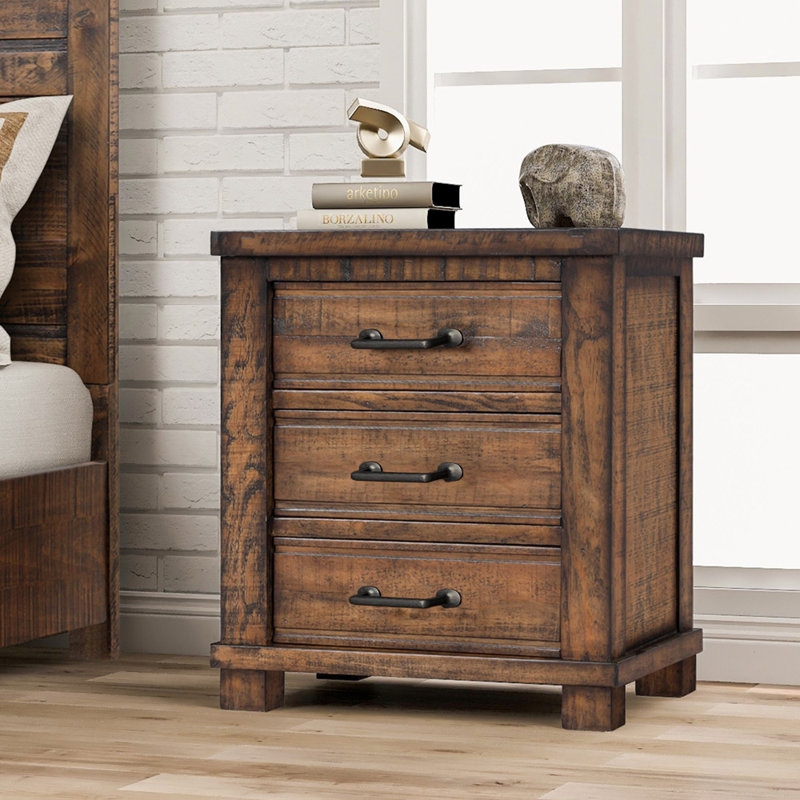 Table de chevet en bois massif Dipeeka