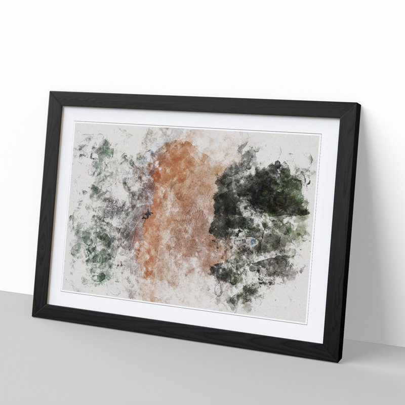 Beauty of Midigama Beach in Sri Lanka - Picture Frame Painting, Black, 65cm H x 90cm W x 2cm D