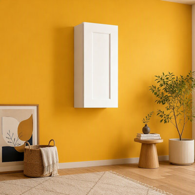 Armoire murale en bois massif avec 2 tablettes réglables prêtes à assembler pour la cuisine, la salle de bain, la buanderie et le garage