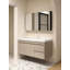 Armoire de rangement de salle de bain à miroir murale 39 po x 28 po avec cadre en fer noir