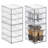 3-Drawer Stackable Organizer - Pull-Out Sliding Storage Drawers for Kitchen or Pantry - Clear