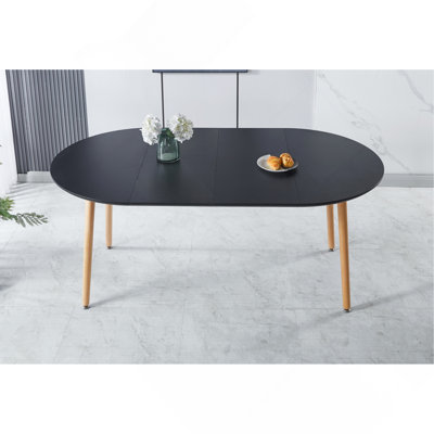 Extensible Table,Dinning Table,Wood Leg,MDF Top,100/140/180X100x75cm