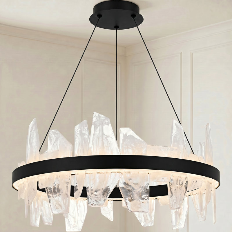 Lustre à DEL Aurelia, Noir mat