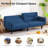 Convertible 75.8? Loveseat Sofa Couch-1275267746