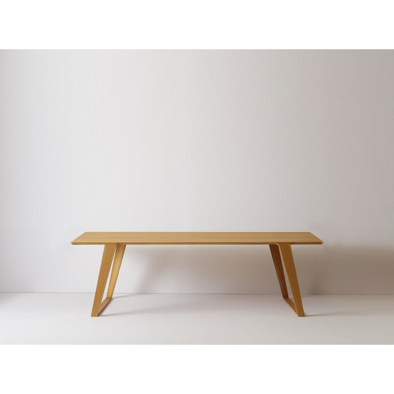 Isometric Solid Wood Dining Bench, 18" H x 72" W x 17" D, Nature