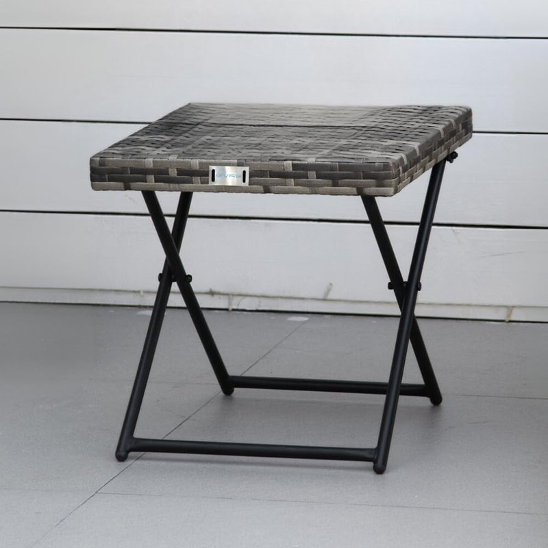 Capri 40cm Square Folding Table, Grey