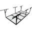 Étagère de rangement suspendue pour garage, 1,2 x 2,4 m, capacité de 272 kg, réglable de 56 à 102 cm, noire, idéale pour ranger les outils inutilisés, robuste et offrant un espace de rangement optimal. Chargement facile et rapide. Dégagement du sol.