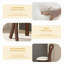 Ensemble de 2 chaises de salle à manger, chaises de maison Key-Design, cuir massif en bois massif avec coussin rond blanc pour la salle à manger de cuisine
