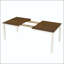 Table de salle à manger extensible de style campagne moderne en brun et beige