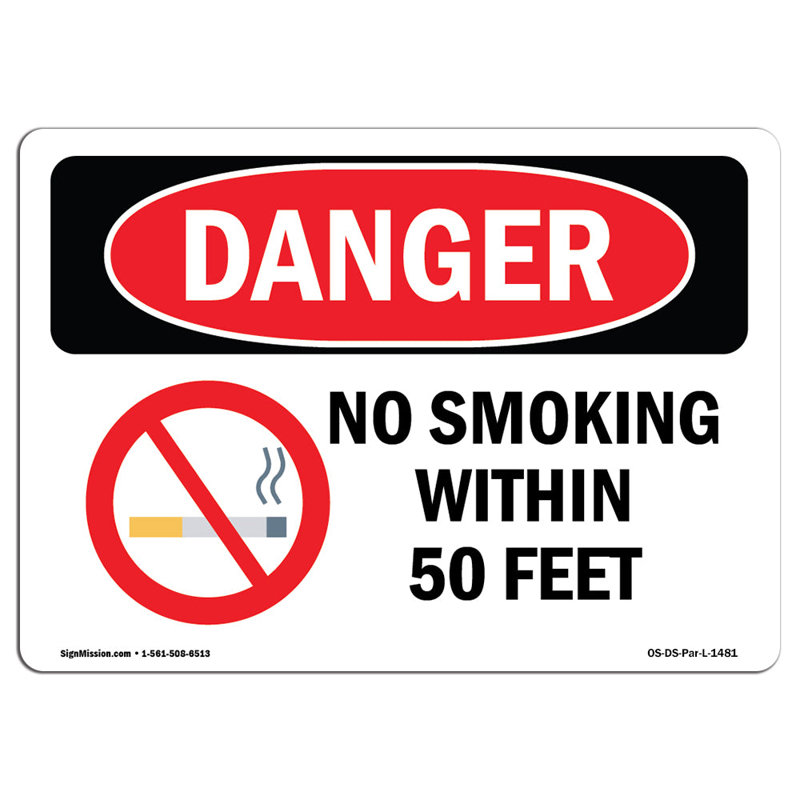 Signe de danger, H 12 po x l 18 po x P 0,1 po