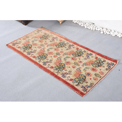 Vintage Rugs, Turkish Rugs, Red Moroccan Rug, Moroccan Rugs, 2.9x5.5 ft Accent Rugs, Kitchen Rug