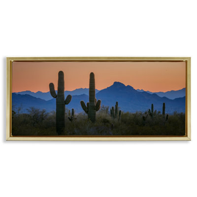 Contrast Desert Sunset, art mural sur toile flottante encadrée par Marty Hulsebos