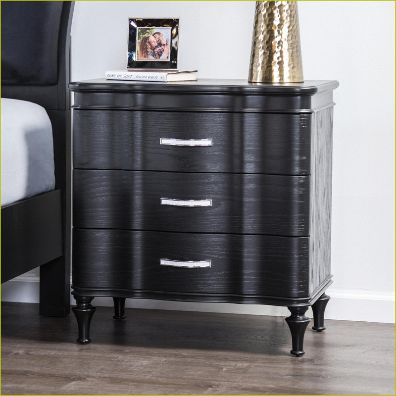 Table de chevet 3 tiroirs Glam