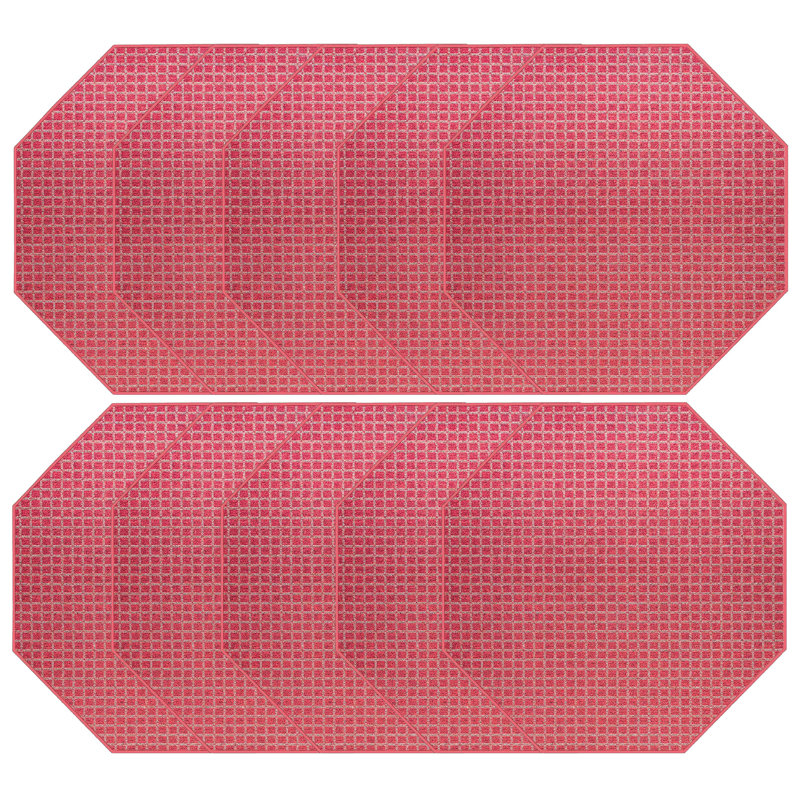 Ensemble de tapis intérieur / extérieur en polyester touffeté à la machine Kovan, Octogone 2 pi