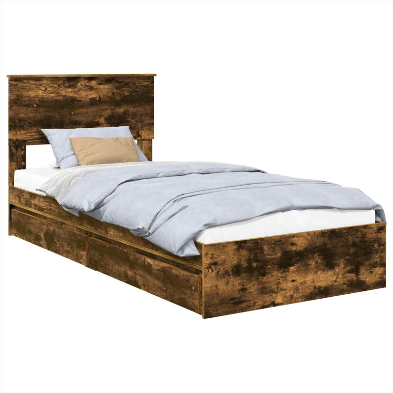 Bed, Small Single (2'6), Smoked Oak