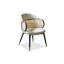 Chaise d'appoint noire et blanche à dossier solide (ensemble de 2)