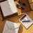 Genuine Nappa Leather Notepad Holder In Ivory