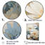 «Mums», peinture beige sur fond blanc et bleu sur toile-97064006-97064005