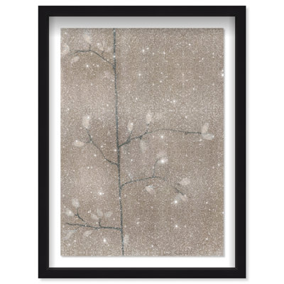 Blossoming Twig II Shadowbox Floral & Botanical Print by Oliver Gal, Black Frame, 10 x 15