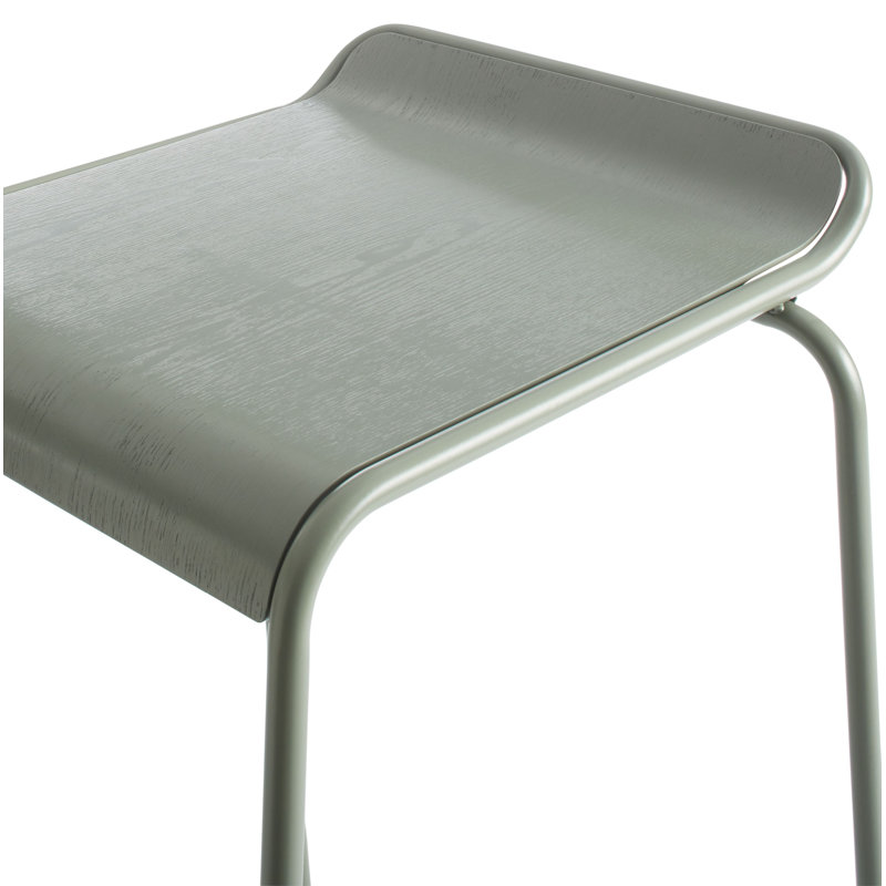 Ready Counter Stool with Metal Frame, Gray Green, Bar Stool (30" Seat Height)