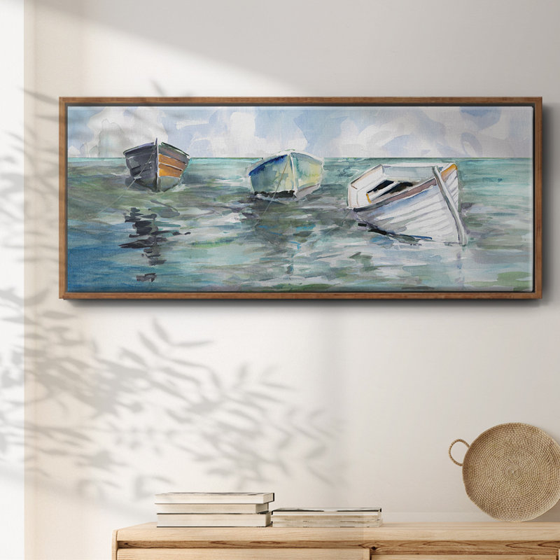 «Caught at Low Tide I», toile encadrée, H 20 po x l 50 po