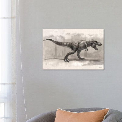 " T-Rex Drawing " by Steve Goad Painting Print