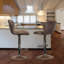 Perillo Swivel Adjustable Height Bar Stool with Iron Frame