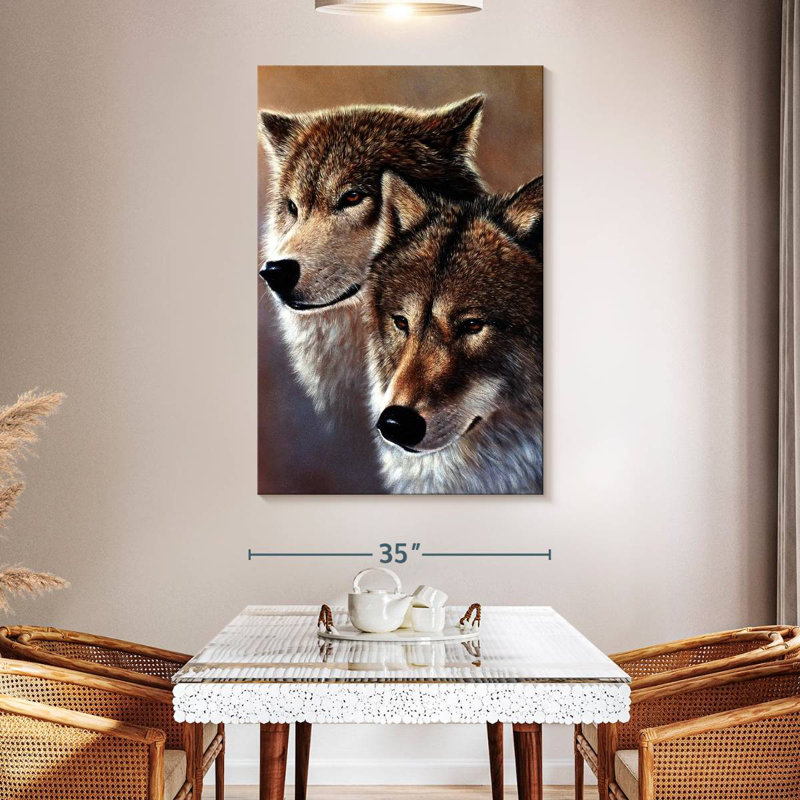 Brampt Fearless Wolves, 51" H x 34" W
