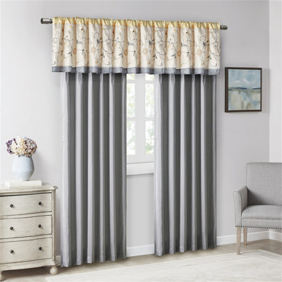 Embroidered Window Valance 50X18"