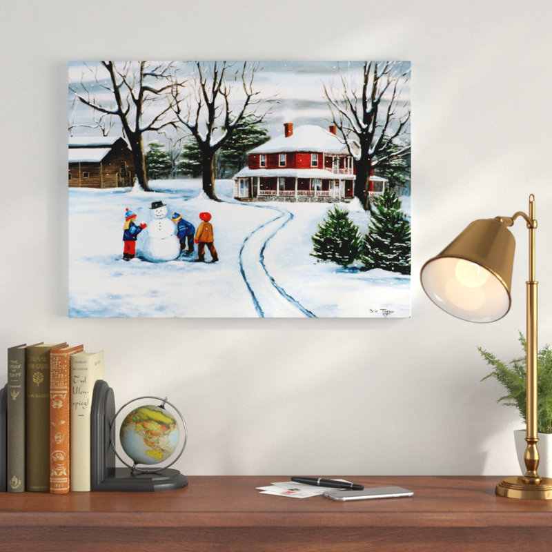 « winter fun », reproduction sur toile tendue, H 18 po x l 24 po