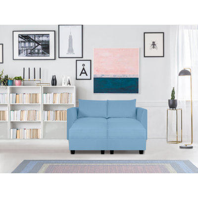 Canapé moderne avec 2 repose-pieds Sighmund