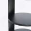 Indoor 3-Tier Round Metal Side Table With Sliding Cabinet, Matte Black | Gift Idea-1482534958