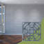 Panneaux muraux décoratifs en acrylique Edinburg, grand, l 23 3/8 po x H 23 3/8 po x T 1/8 po, gris foncé-1882587505-1882587504