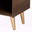 Armoire à chaussures 2 portes Julio en noyer brun et bois fini or, H 45,62 po x l 31,43 po x P 13,28 po