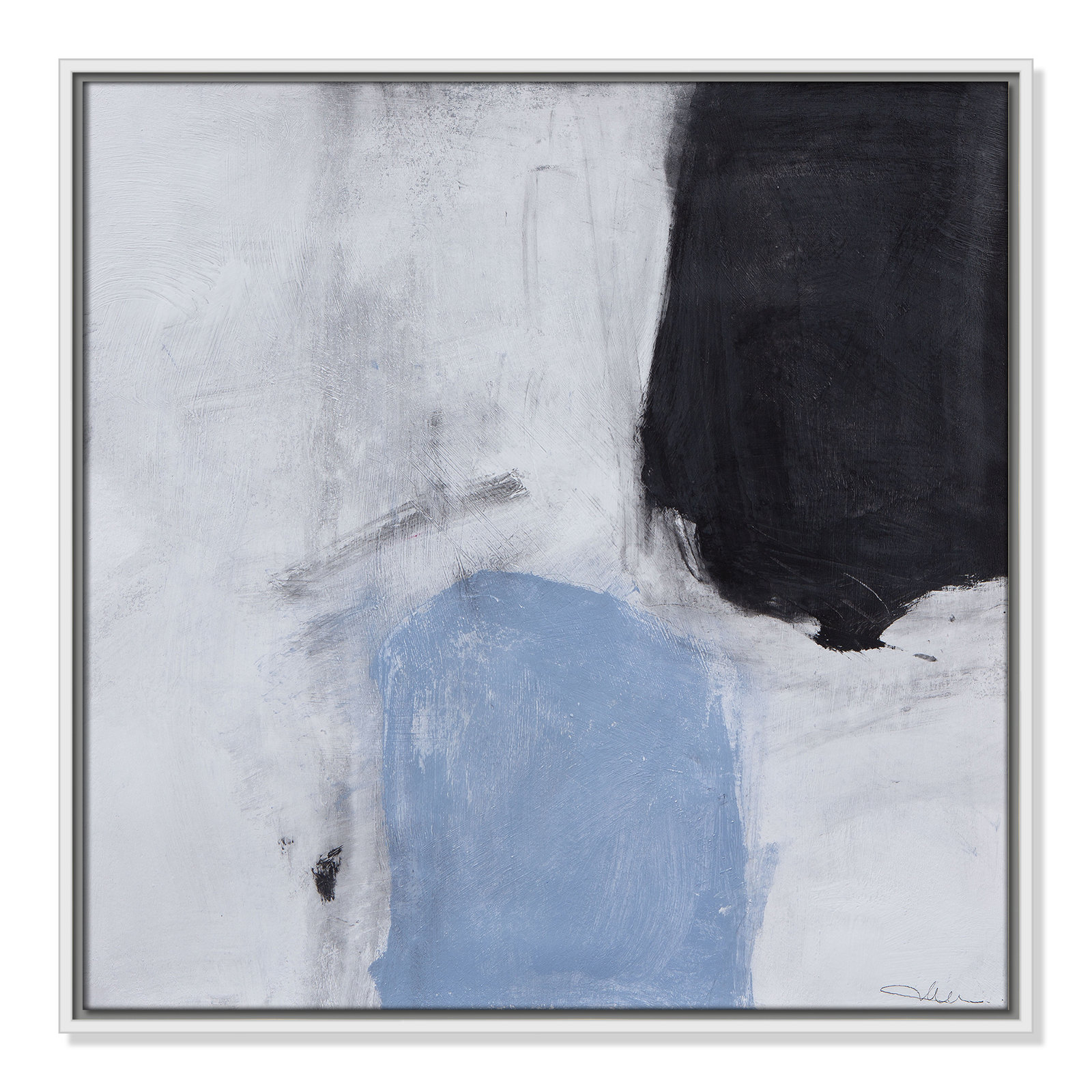 From Powder Blue to Onyx Print, White, 25.5" H x 25.5" W