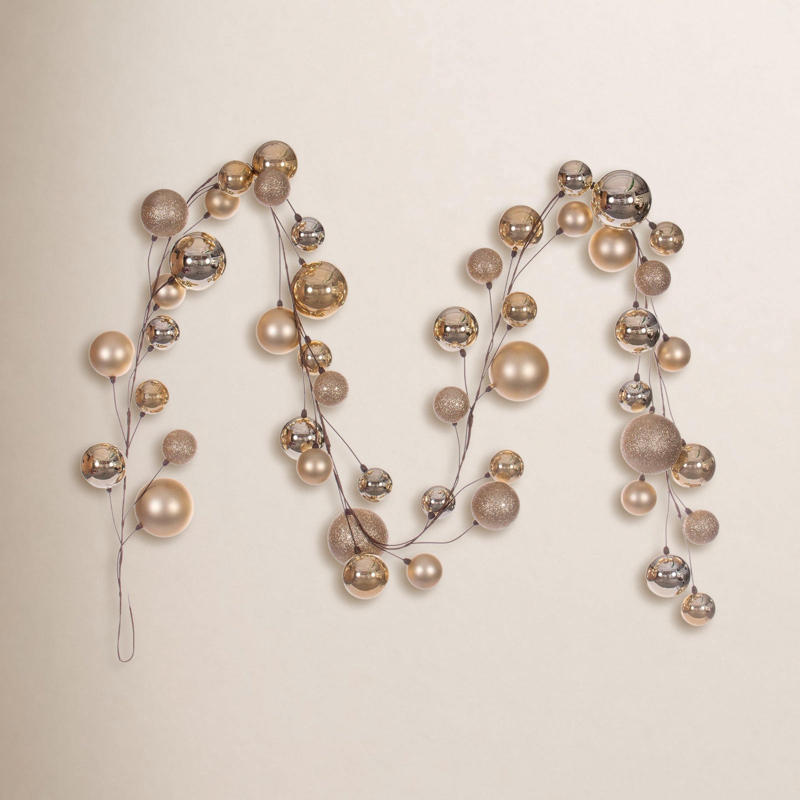 120'' in. Garland, Champagne/Rose