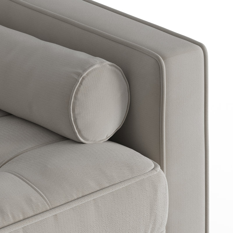 Fauteuil touffeté l 41,5 po Pritchett, Velours Bella performance platine