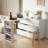 Storify L-Shaped Computer Desk with Drawers & 3-Tier Shelf