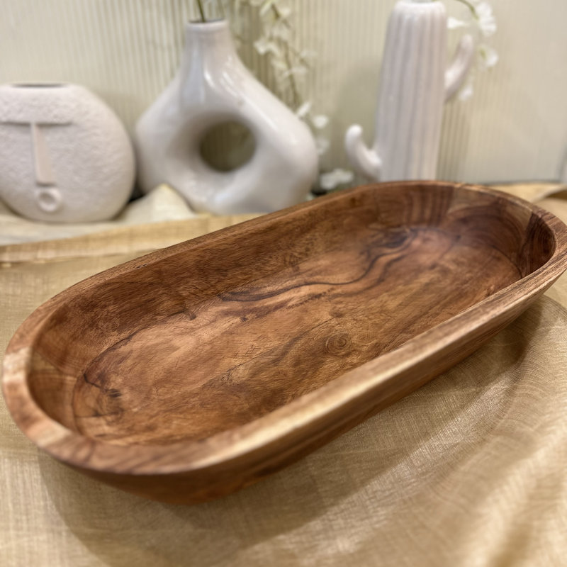Bol en bois d'acacia fabriqué à la main LuxeDesigns - Pièce maîtresse décorative pour la décoration intérieure