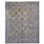 Hand Knotted Wool Area Rug in Gray