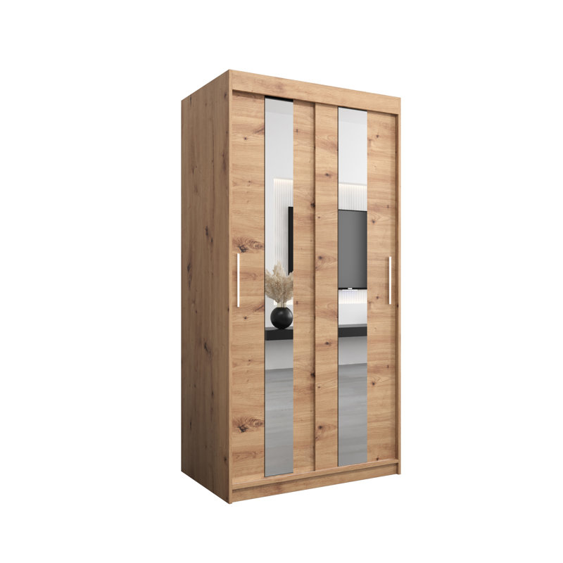 Abbiss 2 Door Manufactured Wood Wardrobe, Artisan, 100cm H x 62cm D