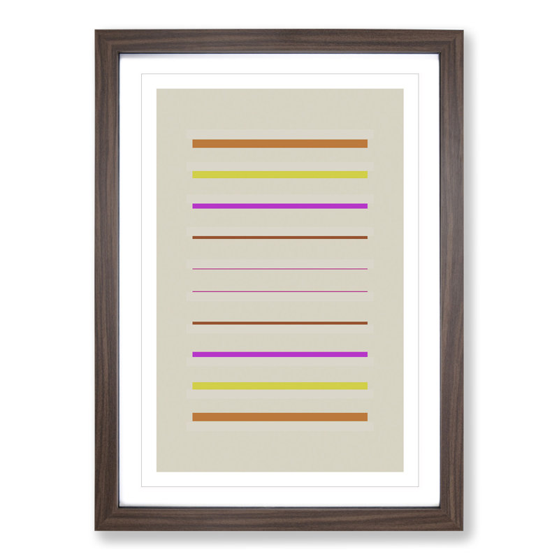 Composition 5 - Picture Frame Painting, 36cm H x 27cm W x 2cm D, Walnut