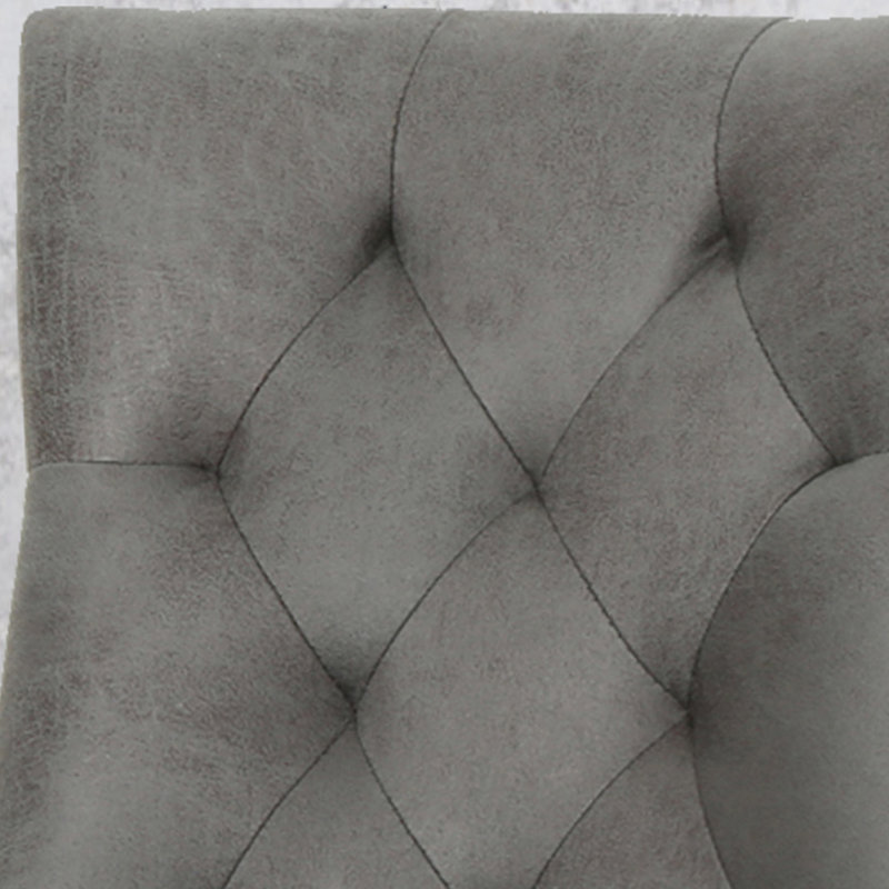 De 2 chaises de salle à manger de couleur ardoise - Construction ergonomique moderne avec microfibre